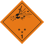 ADR pictogram 1 - Explosives